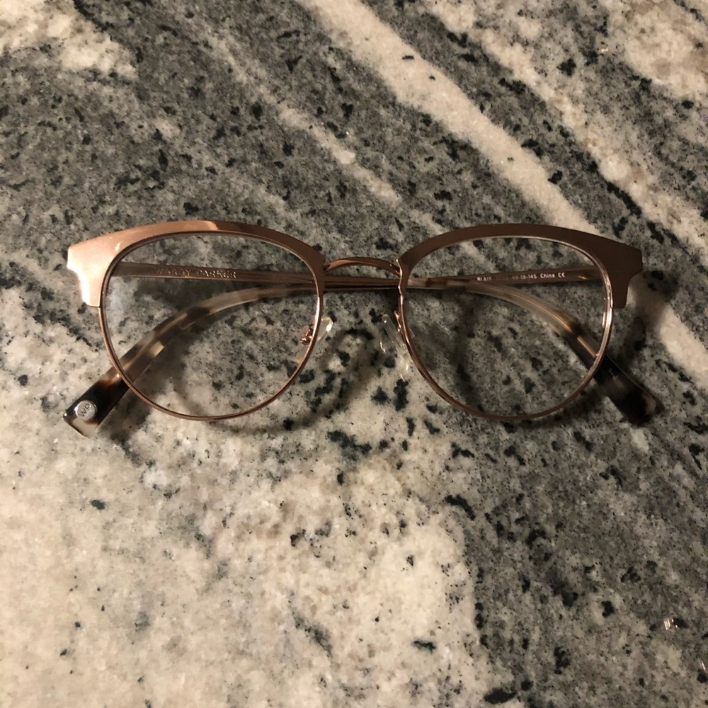 Gold metal glasses